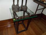 Teak and glass table
