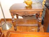 Beautiful antique end table with inlay