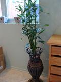 Bamboo in iron planter
