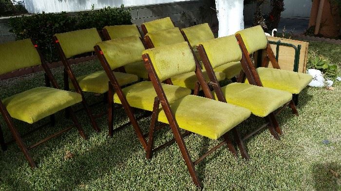 Teak Fold up Vintage chairs - $15 each!