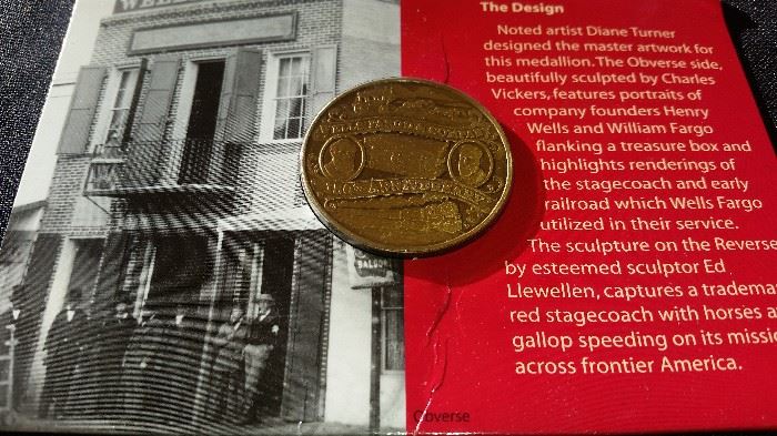 Collectible Wells Fargo Coin. $40 (Ebay Sold for $80)