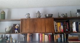 Mid Century Modern floating desk and bookcase 