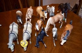 Collection of Breyer Moulding Co. toy horses