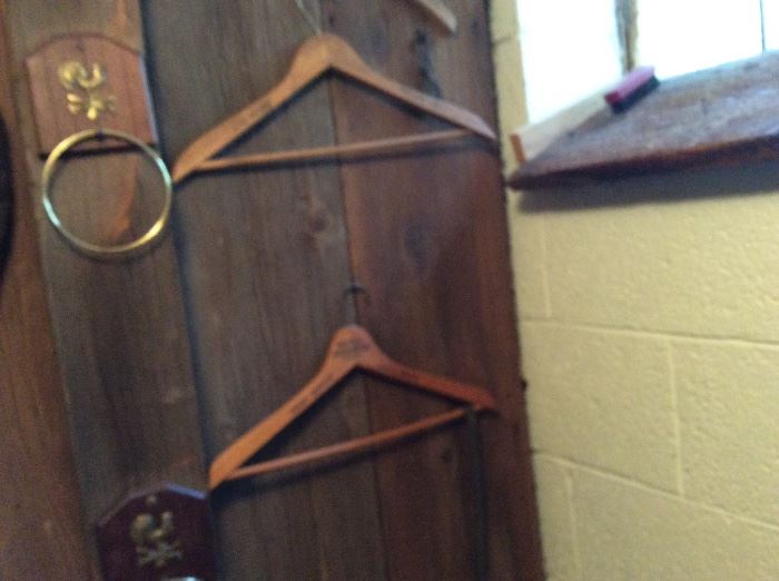 SOME OF MANY ANTIQUE HANGERS