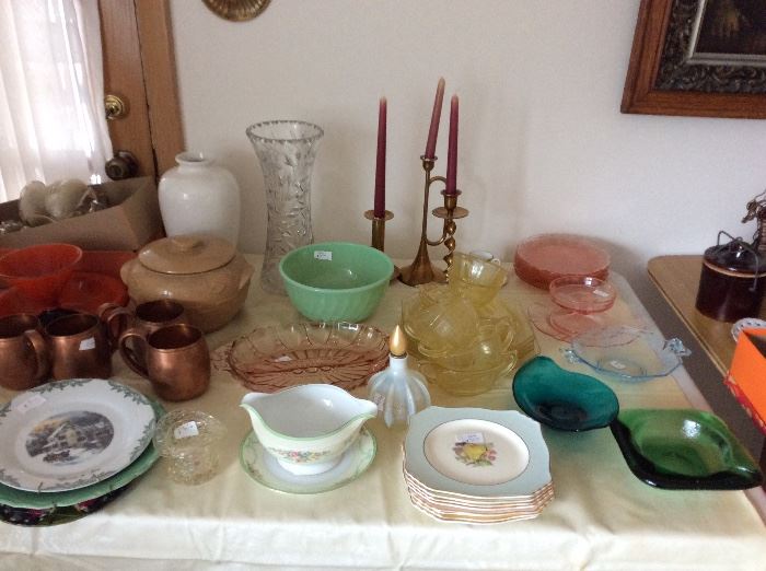 Lots of vintage glass including depression and fire king