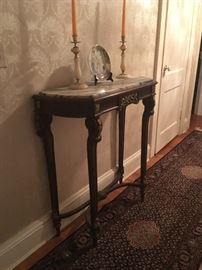 Marble top console table 