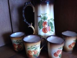 vintage porcelain chocolate set