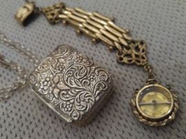 Watch fobs and sterling locket