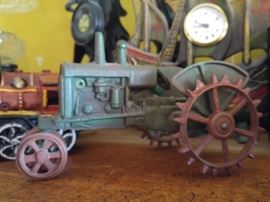 reproduction cast iron toy tractor