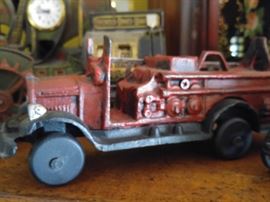 reproduction cast iron toy fire truck