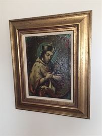 Unique old oil painting