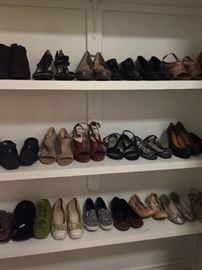Large assortment of shoes