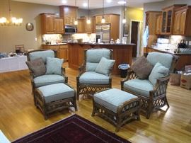 Wicker Chairs & Ottomans