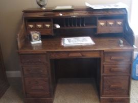 Oak Roll Top Desk