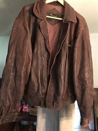 Heavy, thick leather jacket