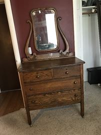 Vintage bow front dresser