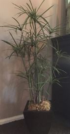 Faux Tree in Metal Planter