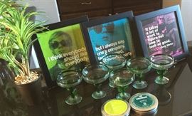 Andy Warhol Prints, Margarita Glasses
