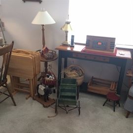 Crosley Record Player / Stereo, Painted Sofa Table