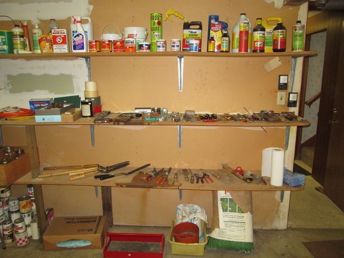 Garage--Chemicals, tools