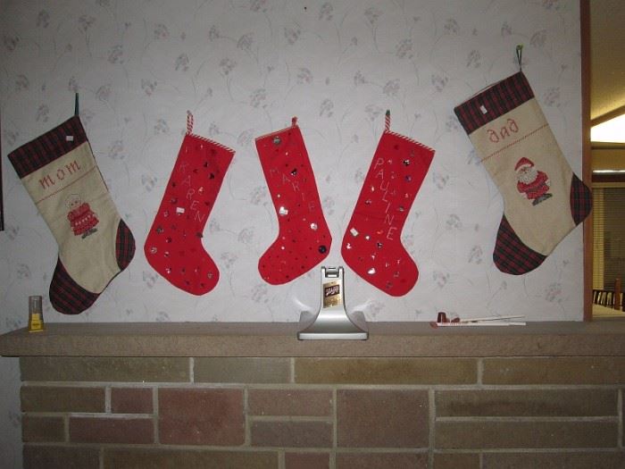 Living Room--Christmas stockings