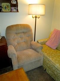 Living Room---Recliner Chair, Floor lamp