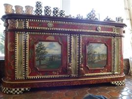 MacKenzie Childs Dreamscape Console Buffet cabinet 72" Wide