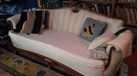 Antique sofa restored and recovered.