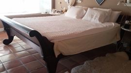 Hand made king size bed. Originally made for missionaries in the Phillipine islands.