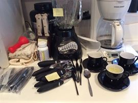 Lobster crab crackers, blender, coffee pots, etc