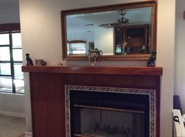 Large beveled mirror