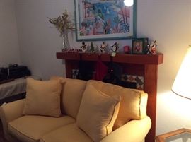 Yellow Oprah Winfrey style couch