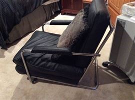 Chrome mid century Barcelona type chair
