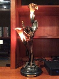 Dragonfly girl lamp
