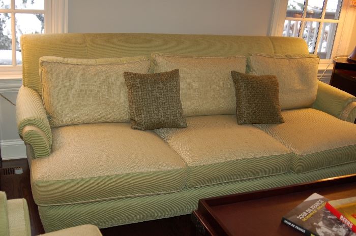 Light green/ivory Baker couch