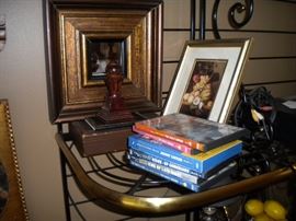 Large brass and black metal baker's rack
