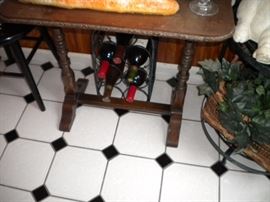antique side table, wine not for sale