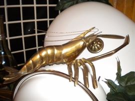 Vintage White Enamel Brass Handles Lidded