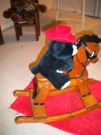 Wooden rocking horse