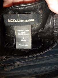 Size 2 ladies black leather pants