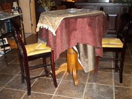 Pub table(solid oak) and chairs