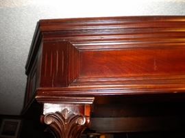 Antique/Vintage Tavern/pub bar....includes front and back bar with mirror and overhead for holding glasses and lighting. Overhead connects the front and back.