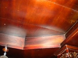 Antique/Vintage Tavern/pub bar....includes front and back bar with mirror and overhead for holding glasses and lighting. Overhead connects the front and back.