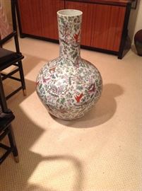 Chinese flower and butterfly palace vase 33 1/2"