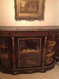 19thc Napoleon III credenza with boulle and ormolu, Lomax painting