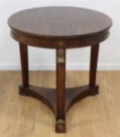 French Empire style center table with ormolu