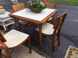 Quality wood folding table and chairs