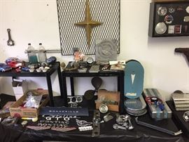 1960'S WINDSHIELD WASHER GLASS BOTTLES, PONTIAC STAR ADVERTISING 1950'S