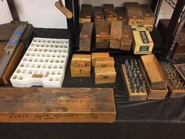 METAL STAMPS, LETTERS AND NUMBERS, BRASS NUMBERS, APROX 1946 US NAVY MORSE TAPER REAMER SET