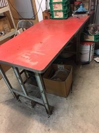 1950'S SCHOOL TABLE/ LUNCH TABLE (top only)